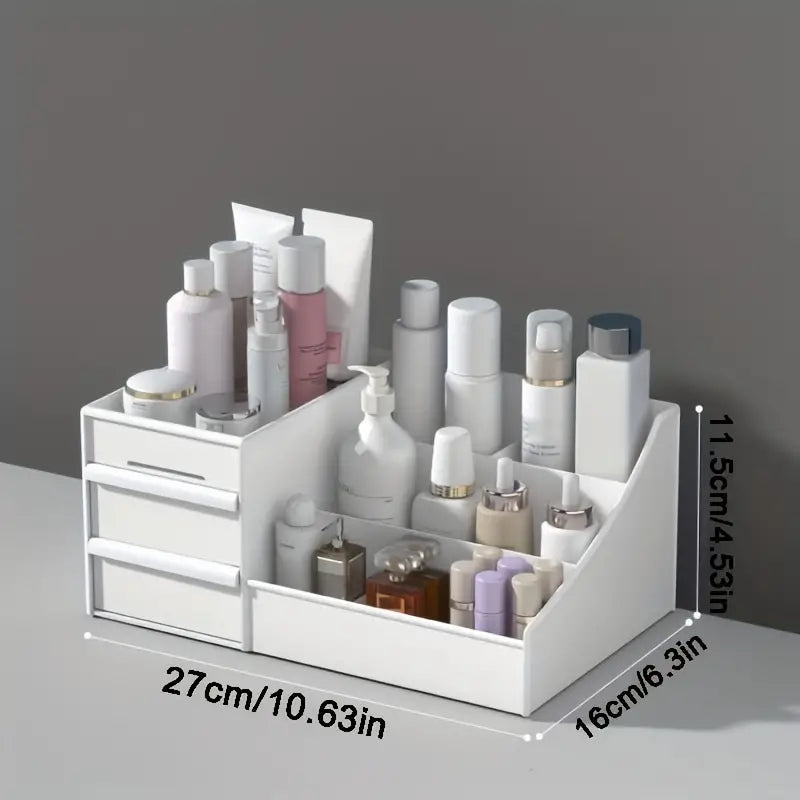 Dressing Table Makeup Box, Desktop Cosmetic Storage Box With Drawer, Makeup Sundries Storage Organizer, Cabinet Sorting Box, Jewelry Nail Polish Makeup Drawer Container, Multifunctional Divisions Desk Organizer, Drawer Head Ornament Sorting Make Up Box Dressing Table Makeup Box, Desktop Cosmetic Storage Box With Drawer, Makeup Sundries Storage Organizer, Cabinet Sorting Box, Jewelry Nail Polish Makeup Drawer Container, Multifunctional Divisions Desk Organizer, Drawer Head Ornament Sorting Make Up Box